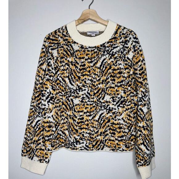 Rachel Comey x Target Crewneck Animal Print Pullover Sweater Black/Tan Small - Picture 2 of 8